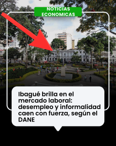 Ibagué brilla en el mercado laboral: desempleo y informalidad caen con fuerza, según el DANE